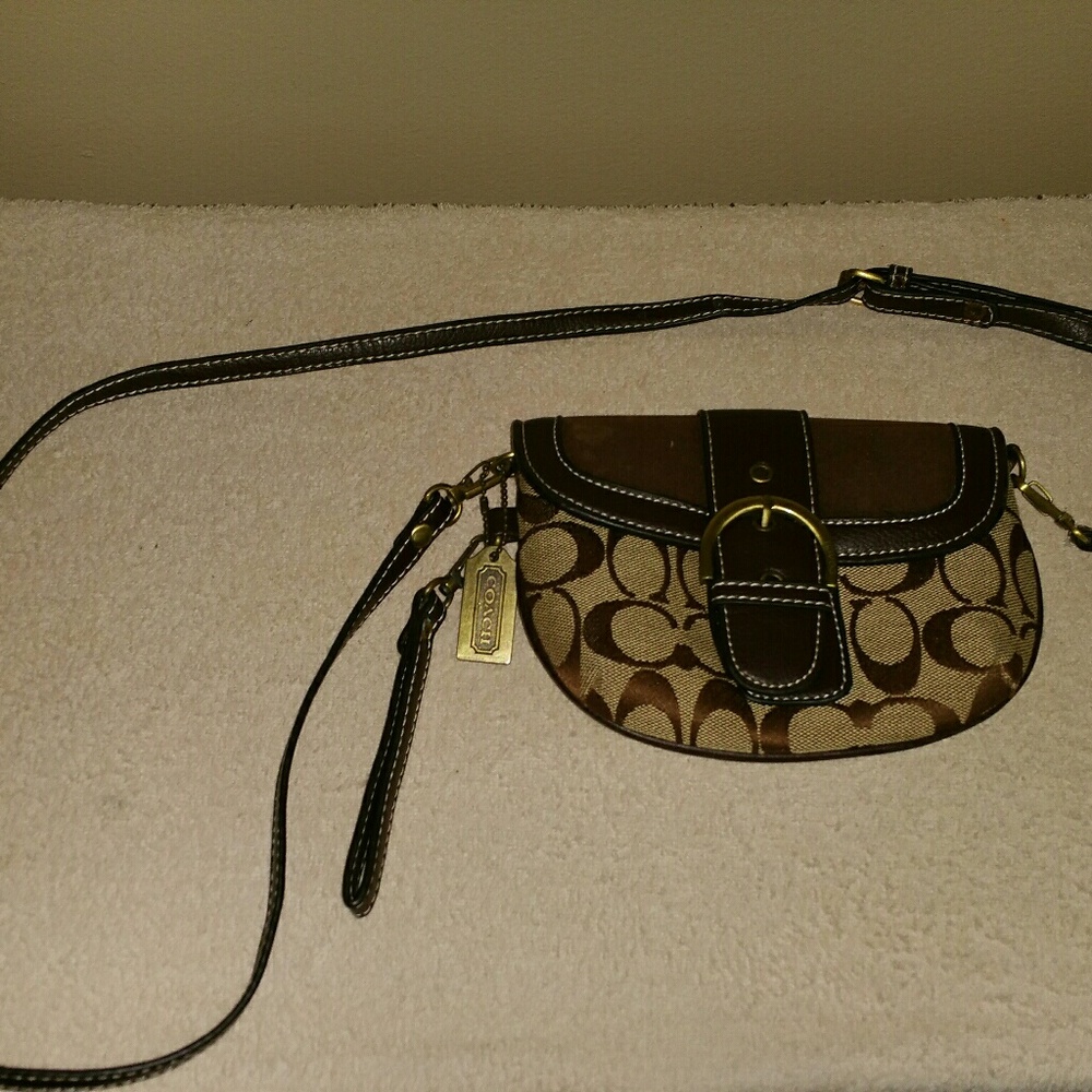 Coach mini cross-body purse / wristlet
